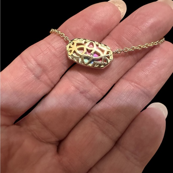 Kendra Scott Elisa Watercolor Gold tone Necklace NEW - Picture 3 of 4